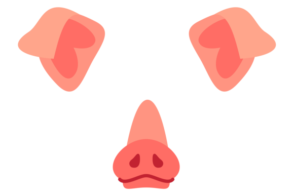 Download Pig Ears and Nose Cartoon Photo Filter O - Photo filter Collection